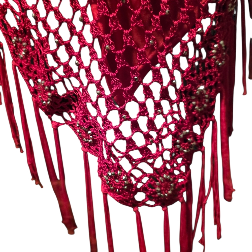♥️NEW Halter Tie Top Sparkles, Fringe - Picture 5 of 12